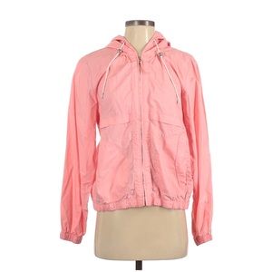 Ett:twa by Anthropologie Pink Lightweight Windbreaker Oversized Cropped Jacket